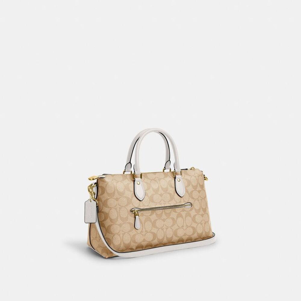 NWT Coach Outlet Georgia Satchel In Signature Canvas - Picture 2 of 6